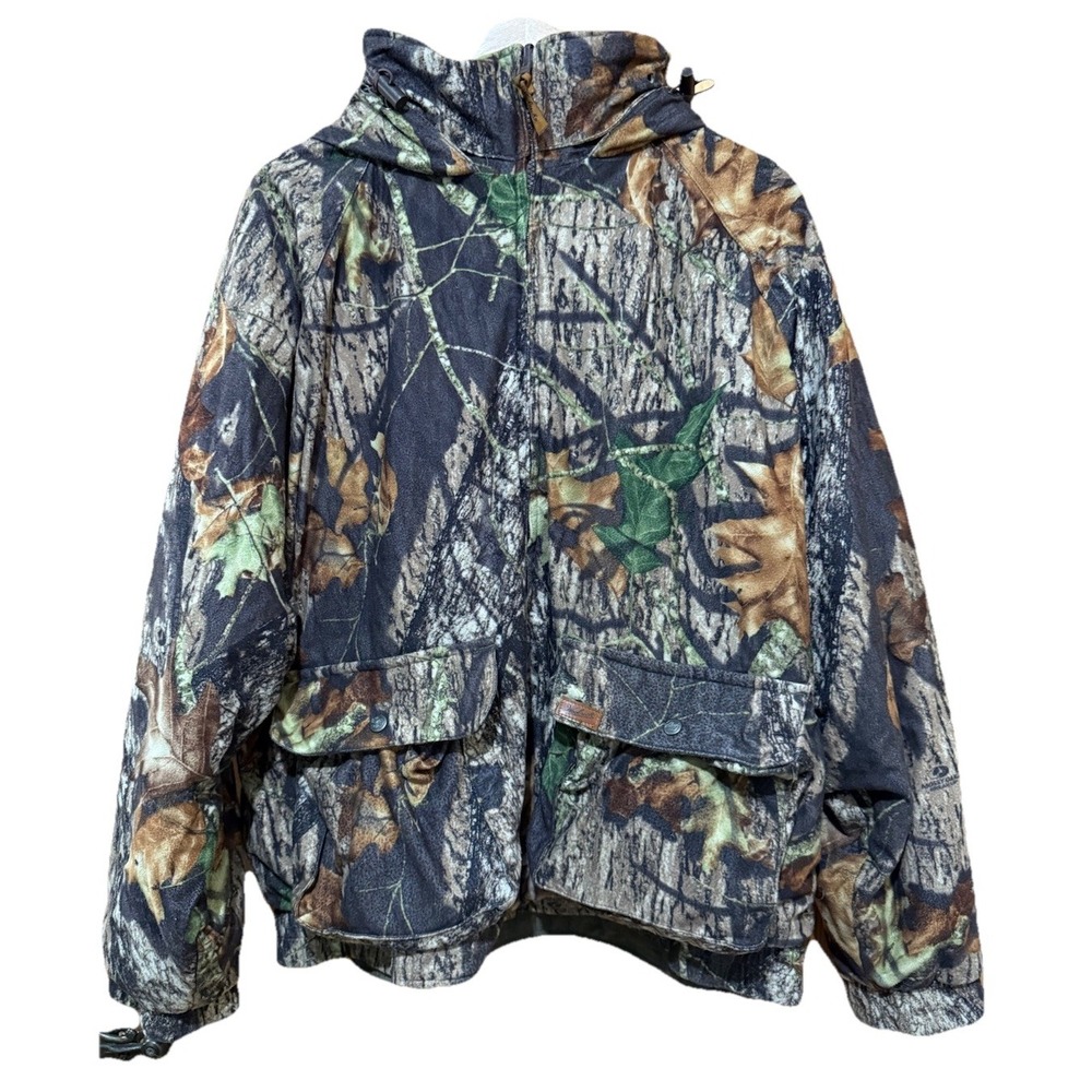 Vintage Woolrich Mossy Oak Camo Hunting‎ Jacket Insulated Reversible Size XL EUC